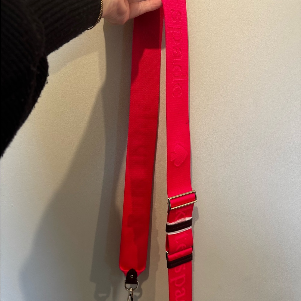 Kate Spade Vibrant Pink adjustable Strap with Silver Hardware